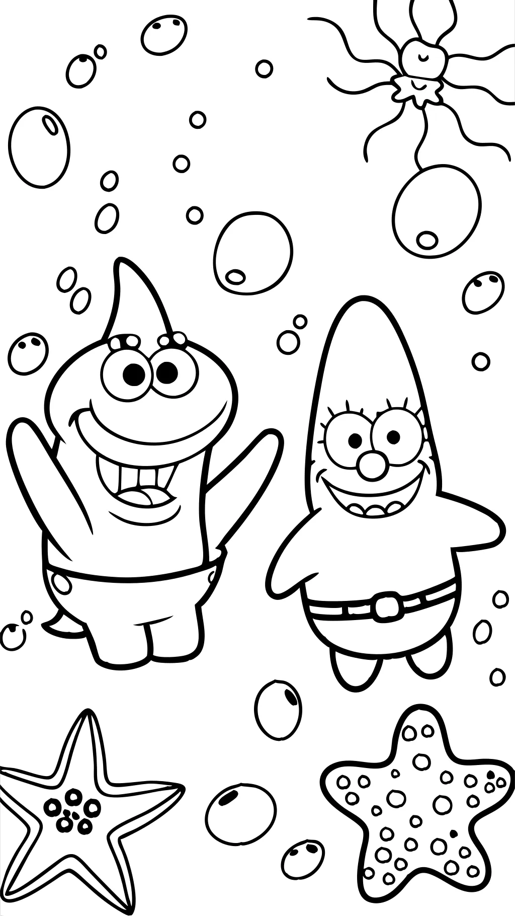 SpongeBob Squarepants y Patrick Coloring Pages